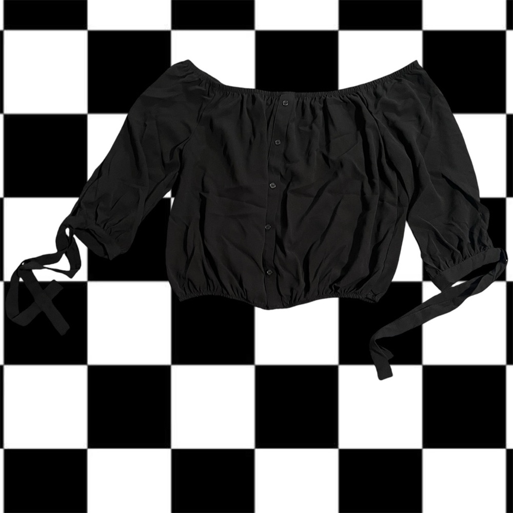 Women's Black Off-Shoulder Top